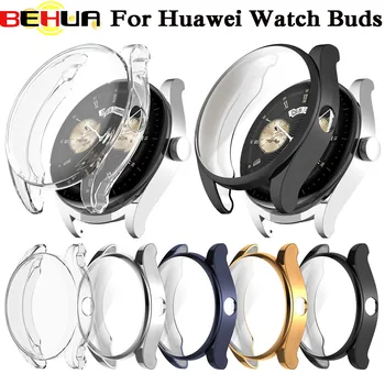 Защитный чехол BEHUA из ТПУ, противоударный чехол для смарт-часов Huawei Watch Buds, чехол для покрытия корпуса, аксессуары для защитного экрана