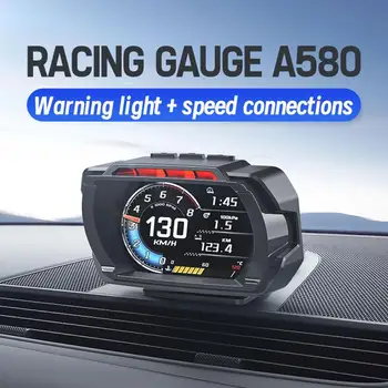 Новый Автомобильный Головной Дисплей OBD Auto Full LCD Racing Instrument Display Smart Car HUD Приборная Панель Компьютерный Датчик Гонщика Спидометр