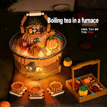 2533 шт. чай, сваренный в печи, пищевые строительные блоки с легкими игрушечными кирпичиками 